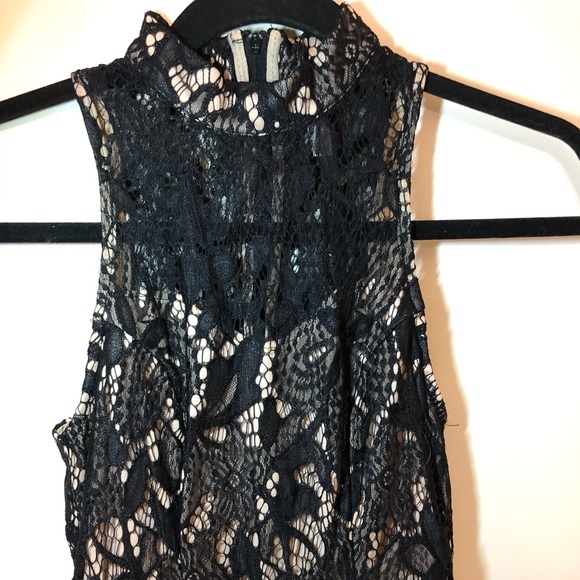 Womens Black & Cream Dress - Picture 3 of 6